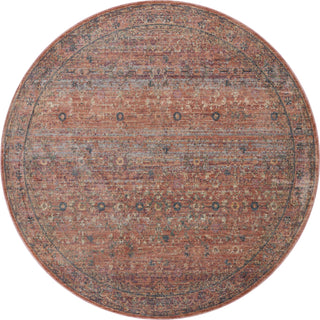 Bradbury BRU-06 Sunset/Multi Area Rug by Jean Stoffer X Loloi Round Image