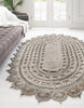 Unique Loom Braided Jute RET-NAT2 Gray Area Rug 5' 1'' X 5' 1'' Round Lifestyle Image Feature