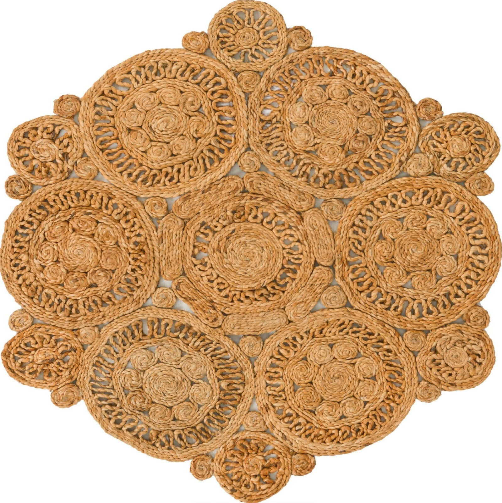 Unique Loom Braided Jute MGN-4 Natural Area Rug – Incredible Rugs and Decor