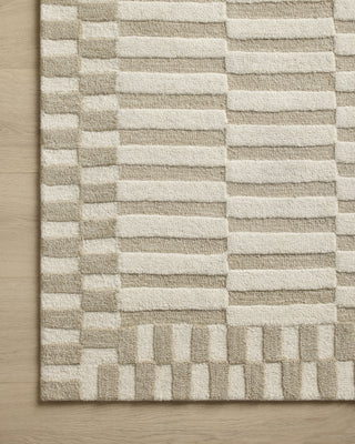 Bradley BRL-02 Ivory/Beige Area Rug by Chris Loves Julia X Loloi Corner Image