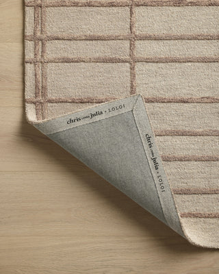 Bradley BRL-04 Rose/Blush Area Rug by Chris Loves Julia X Loloi Backing Image