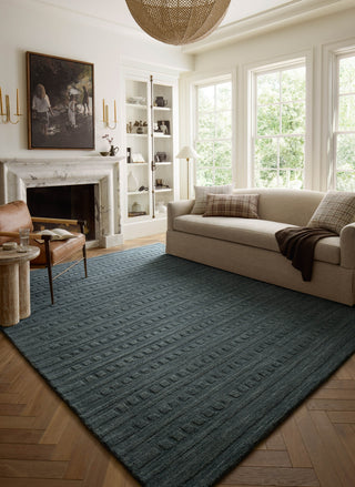 Bradley BRL-05 Teal/Teal Area Rug by Chris Loves Julia X Loloi Lifestyle Image Feature