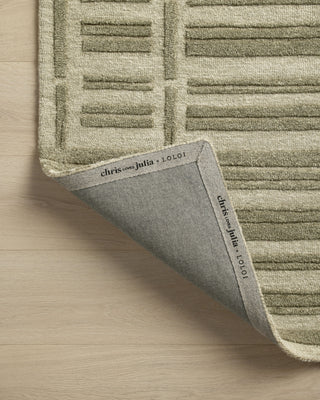Bradley BRL-07 Sage/Olive Area Rug by Chris Loves Julia X Loloi Backing Image