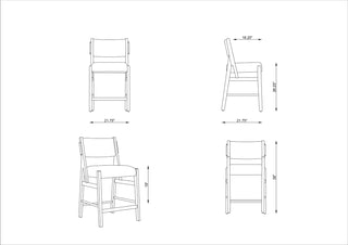 Surya Bergene BRGN-002 Light Beige / Brown Furniture Line Drawing