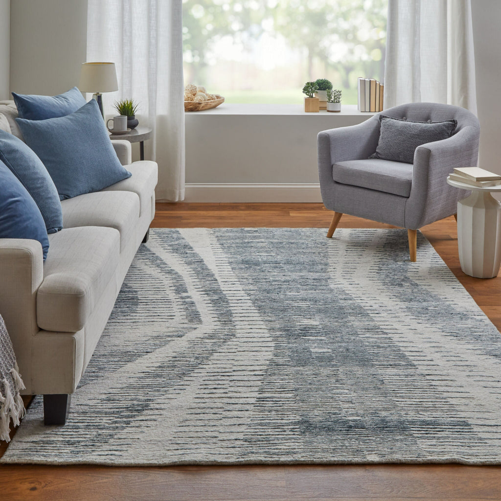 Feizy Brighton 69CGF Ivory/Blue/Gray Area Rug Lifestyle Image Feature