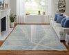 Feizy Brighton 69CHF Blue/Ivory/Silver Area Rug Lifestyle Image Feature