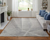 Feizy Brighton 69CHF Ivory/Taupe/Silver Area Rug Lifestyle Image Feature