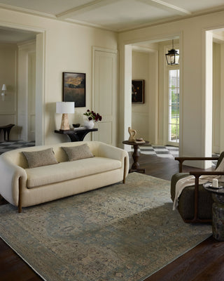Loloi Briar BRR-01 Sky / Moss Area Rug Lifestyle Image Feature