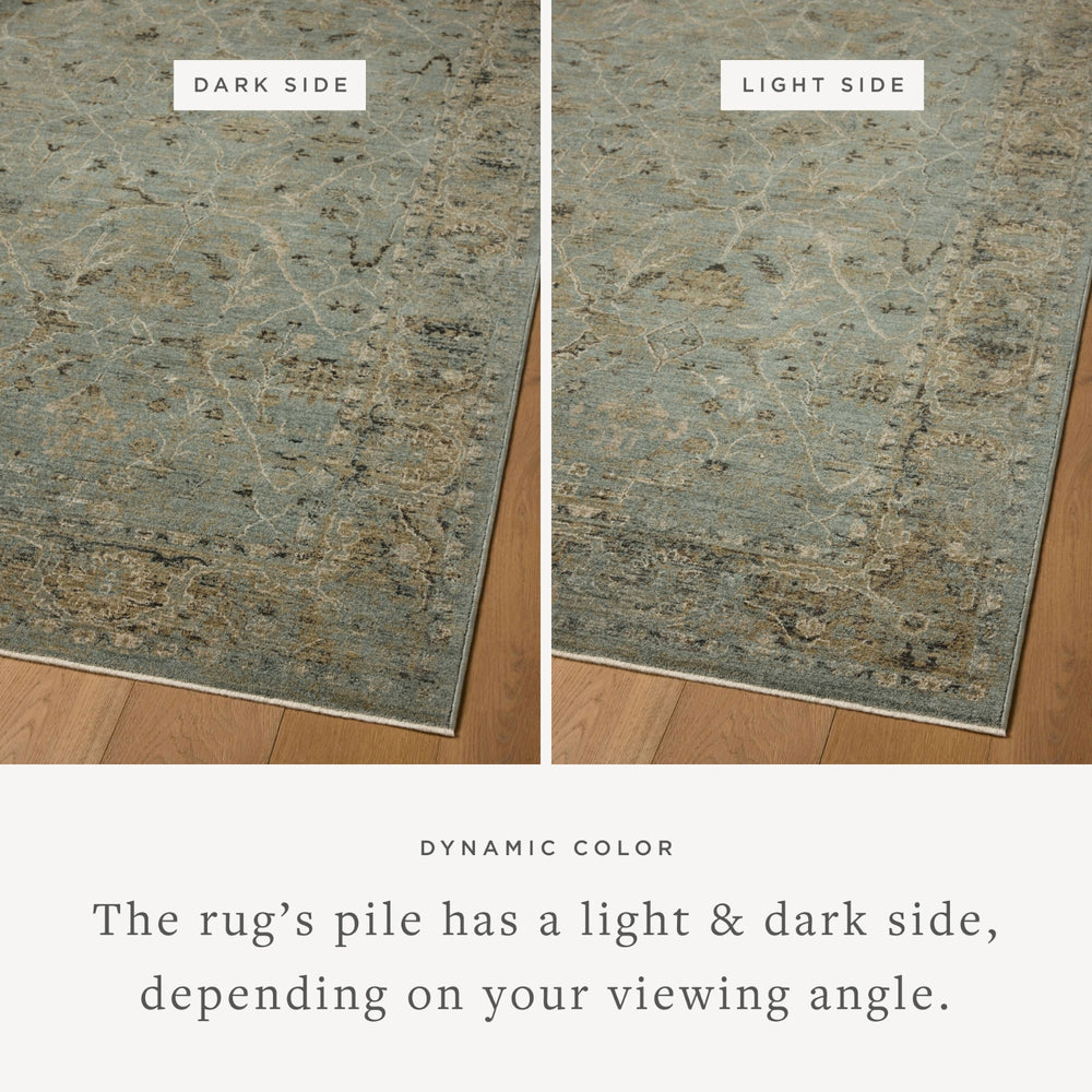 Loloi Briar BRR-02 Aqua / Olive Area Rug Lifestyle Image Feature