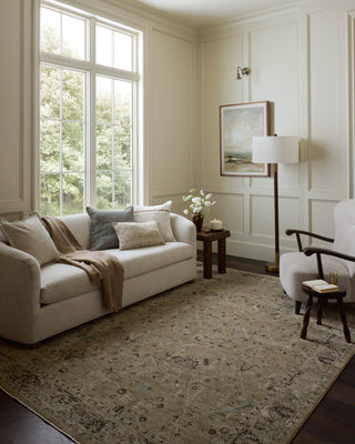 Loloi Briar BRR-02 Olive / Stone Area Rug Lifestyle Image Feature