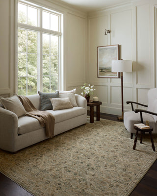 Loloi Briar BRR-03 Silver / Moss Area Rug Lifestyle Image Feature