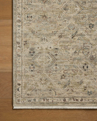 Loloi Briar BRR-03 Silver / Moss Area Rug Corner Image