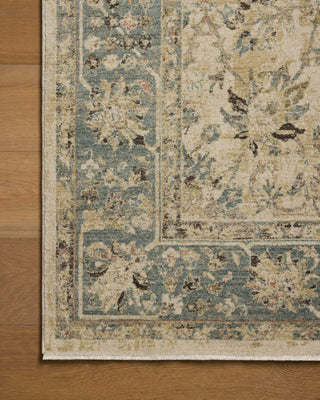 Loloi Briar BRR-05 Ant Ivory / Blue Area Rug Corner Image