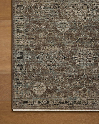 Loloi Briar BRR-06 Bark / Lagoon Area Rug Corner Image