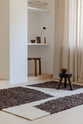 Brink and Campman Craft Fundament Chocolate/Cream Area Rug Room Image Feature