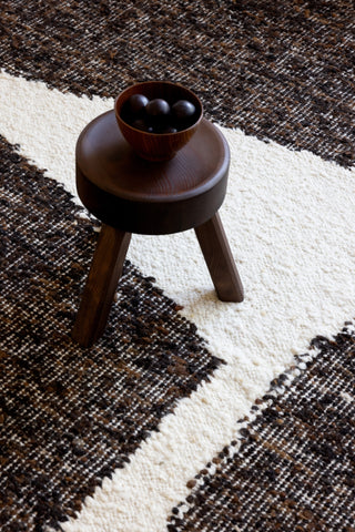Brink and Campman Craft Fundament Chocolate/Cream Area Rug Room Image Feature