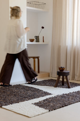 Brink and Campman Craft Fundament Chocolate/Cream Area Rug Room Image Feature