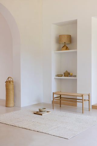 Brink and Campman Craft Fundament Wool White Area Rug Room Image Feature