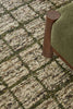 Brink and Campman Craft Jack Hunter Green Area Rug Reverse Side Room Image Feature