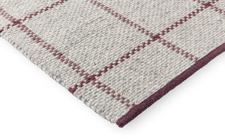 Brink and Campman Craft Matter Check Ash/Stone Red Area Rug Corner Image