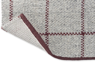 Brink and Campman Craft Matter Check Ash/Stone Red Area Rug Fold Image
