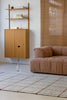Brink and Campman Craft Matter Check Ash/Stone Red Area Rug Room Image Feature