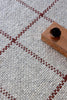 Brink and Campman Craft Matter Check Ash/Stone Red Area Rug Room Image Feature
