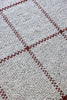 Brink and Campman Craft Matter Check Ash/Stone Red Area Rug Room Image Feature