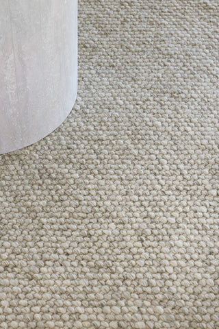 Brink and Campman Craft Matter Plain Ash Grey Area Rug Room Image Feature