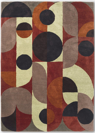 Brink and Campman Decor Cosmo Red Pale Green Area Rug main image