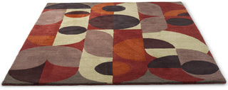 Brink and Campman Decor Cosmo Red Pale Green Area Rug Angle Image