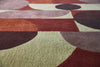 Brink and Campman Decor Cosmo Red Pale Green Area Rug Room Image Feature