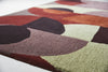 Brink and Campman Decor Cosmo Red Pale Green Area Rug Room Image Feature