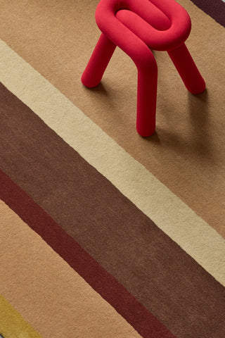 Brink and Campman Decor Linear Ruby Area Rug Room Image Feature