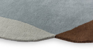 Brink and Campman Element Chad Brown Blue Area Rug Corner Image