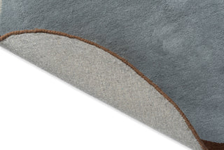 Brink and Campman Element Chad Brown Blue Area Rug Fold Image