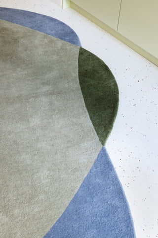 Brink and Campman Element Chad Grey Green Area Rug Room Image Feature