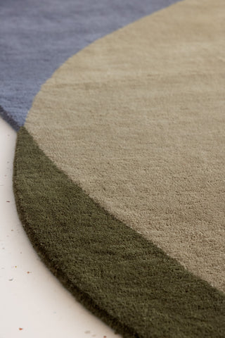 Brink and Campman Element Chad Grey Green Area Rug Room Image Feature