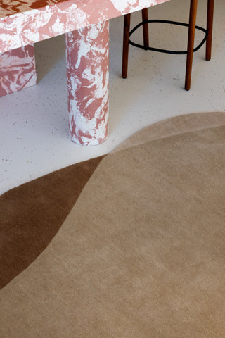 Brink and Campman Element Moore Caramel Area Rug Room Image Feature