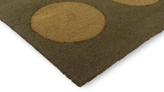Brink and Campman Habitat Festival Dots Olive Green Area Rug Corner Image