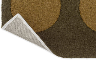 Brink and Campman Habitat Festival Dots Olive Green Area Rug Fold Image