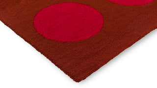 Brink and Campman Habitat Festival Dots Red Area Rug Corner Image