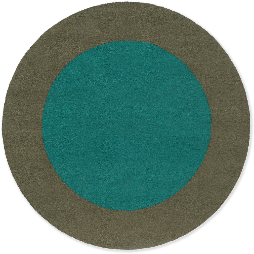 Brink and Campman Habitat Festival Round Aqua Area Rug main image