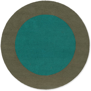 Brink and Campman Habitat Festival Round Aqua Area Rug main image