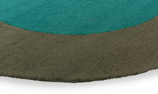 Brink and Campman Habitat Festival Round Aqua Area Rug Round Corner Image
