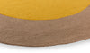 Brink and Campman Habitat Festival Round Yellow Area Rug Round Corner Image