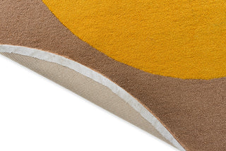Brink and Campman Habitat Festival Round Yellow Area Rug Round Fold Image