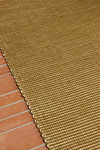 Brink and Campman Frame Mustard Area Rug Room Image Feature