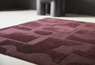 Brink and Campman Mural Modest Burgundy Area Rug Room Image Feature