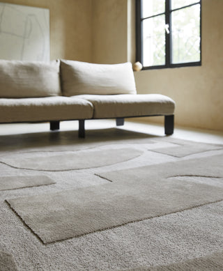 Brink and Campman Mural Bold Cement Area Rug Room Image Feature